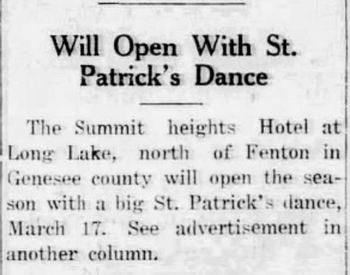Summit Heights Resort Dance Hall - Historical Article